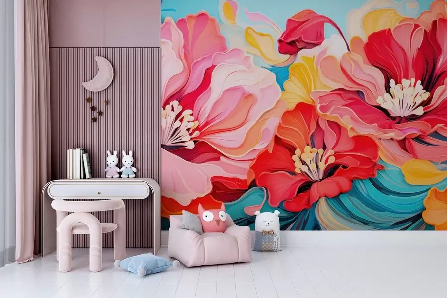 Fotobehang Fantasiebloemen w05574