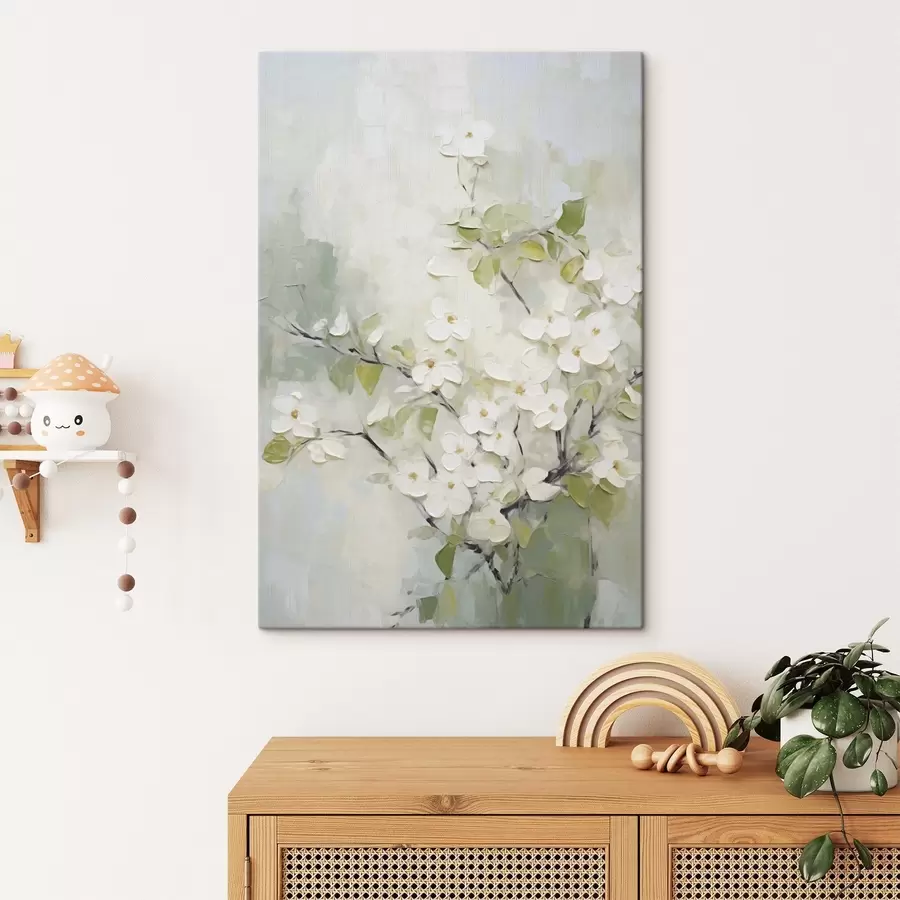  Schilderijen Abstracte bloemen imitatie van schilderkunst s49048