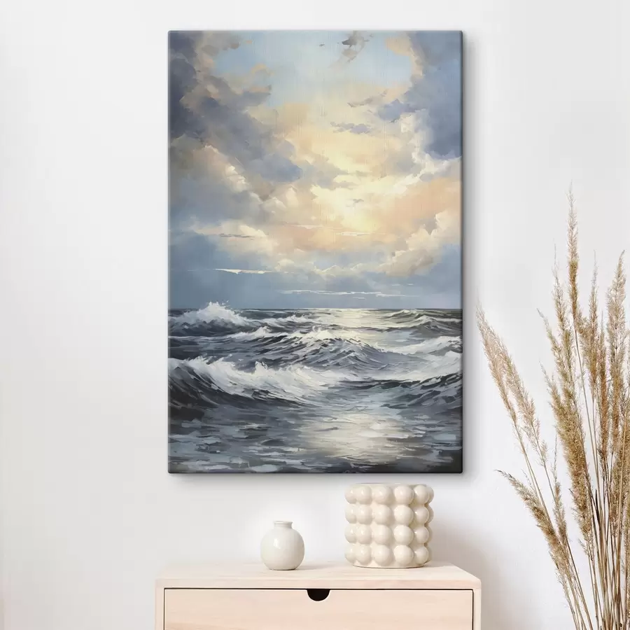  Schilderijen De avondhemel boven de zee s49049