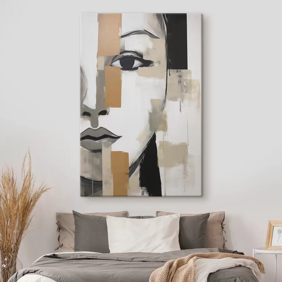  Schilderijen Gestileerd vrouwelijk portret in de stijl van een schilderij s49054
