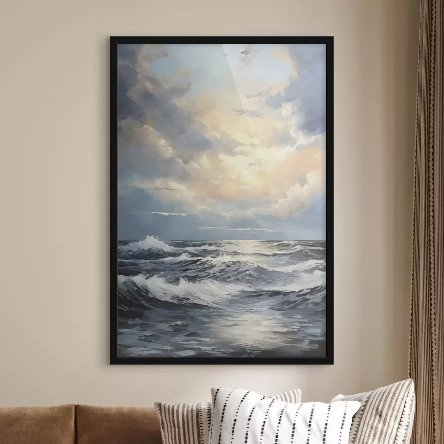 Fotobehang De avondhemel boven de zee f49049