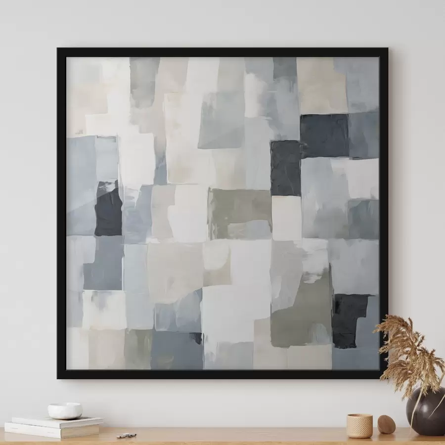 Fotobehang Abstracte compositie, imitatie van schilderkunst f49051