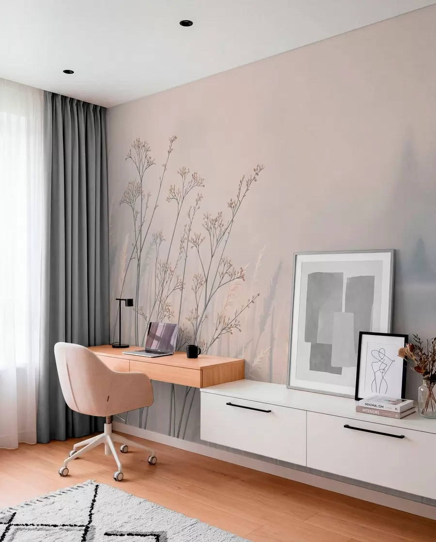 Fotobehang Nevel langs de oever w05534