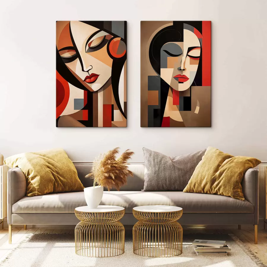 Fotobehang Abstract vrouwelijk portret m30457