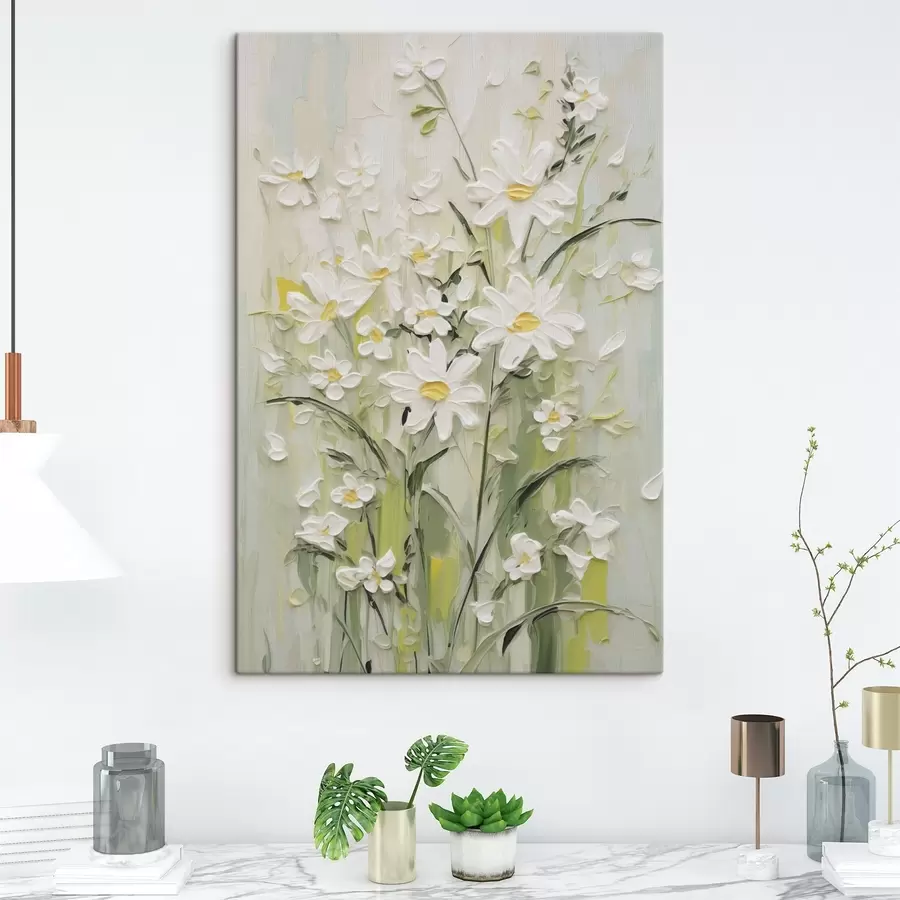  Schilderijen Madeliefjes imitatieschilderij s49068