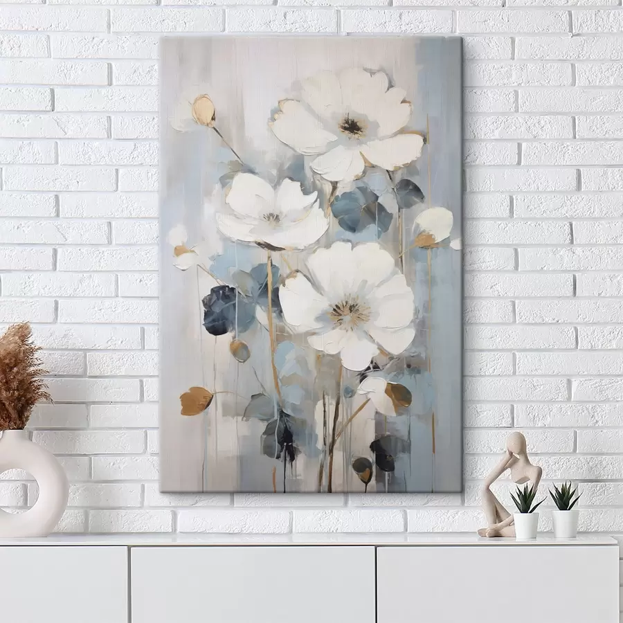  Schilderijen Abstracte bloemen imitatie van schilderkunst s49074