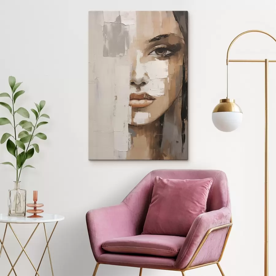  Schilderijen Abstract vrouwelijk portret, imitatie van een schilderij s49076