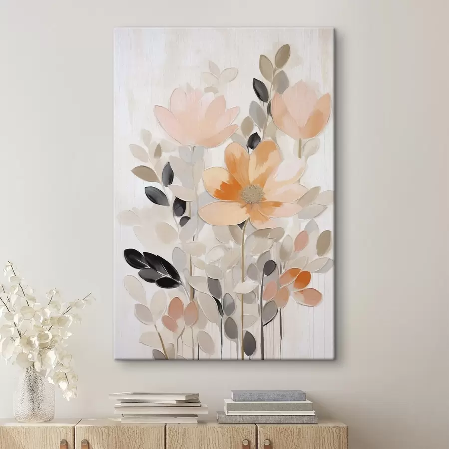  Schilderijen Abstracte weergave van planten in de stijl van de schilderkunst s49079