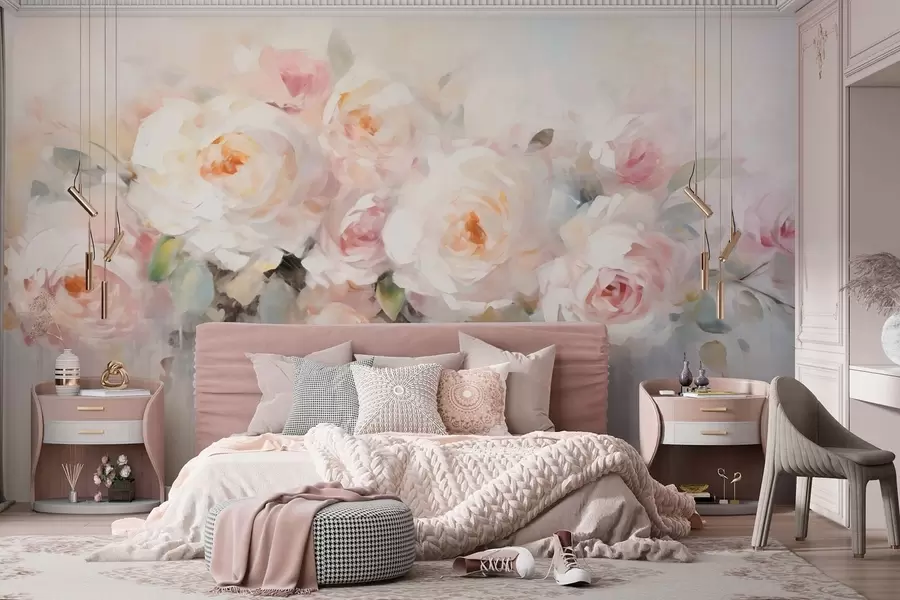 Fotobehang Klassieke bloemen, rozen w05614
