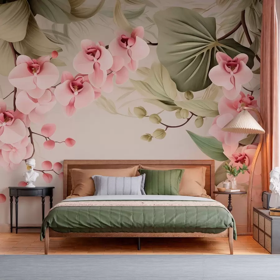 Fotobehang Orchideeën, hangplanten w05619