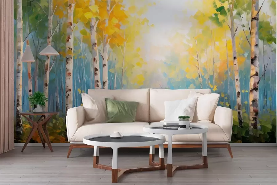 Fotobehang Bomen, berken w05620