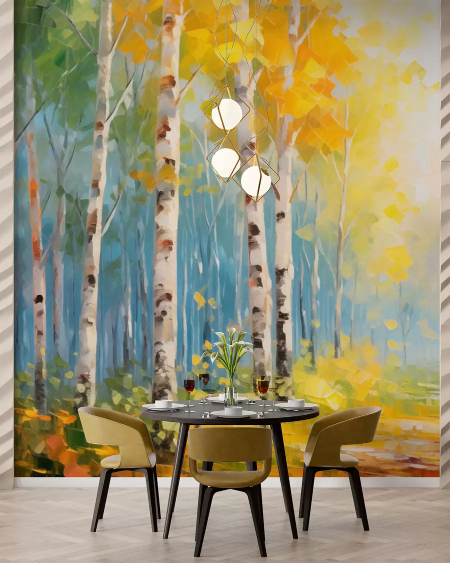 Fotobehang Bomen, berken w05620