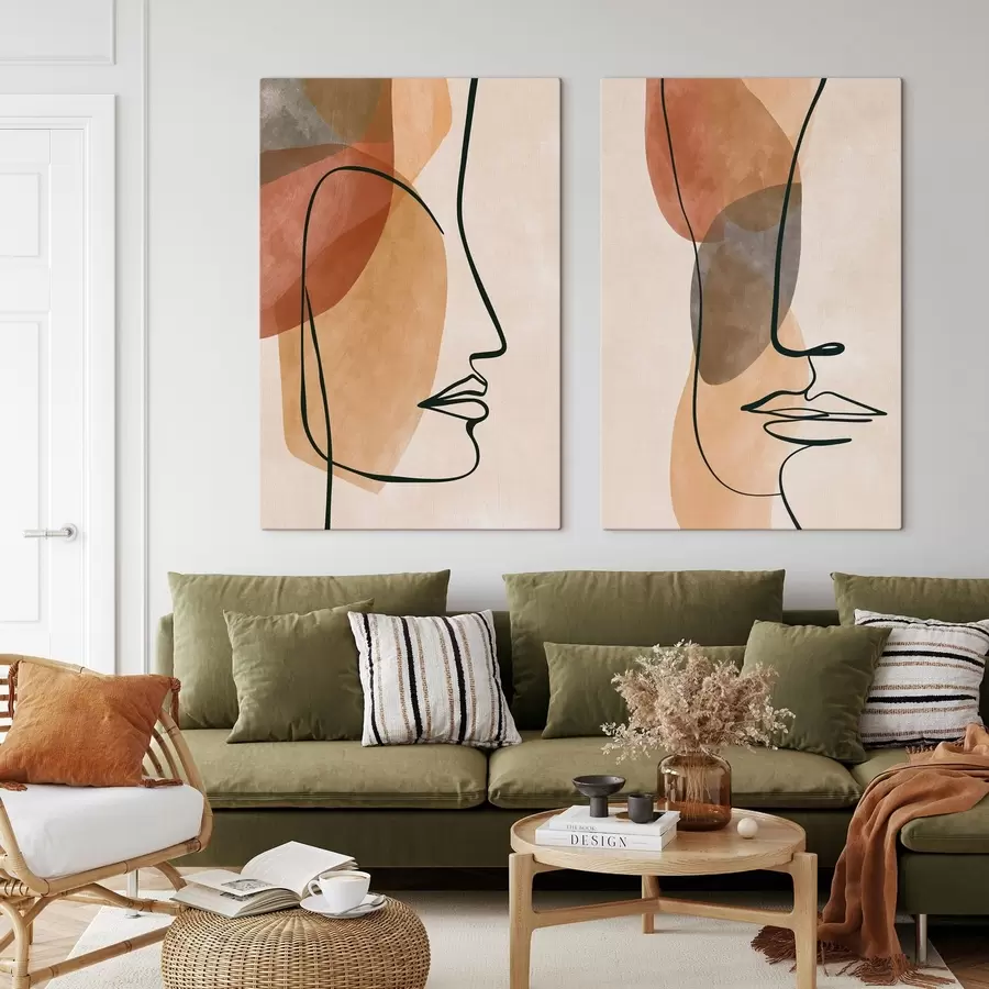  Schilderijen Een reeks abstracte portretten m30462