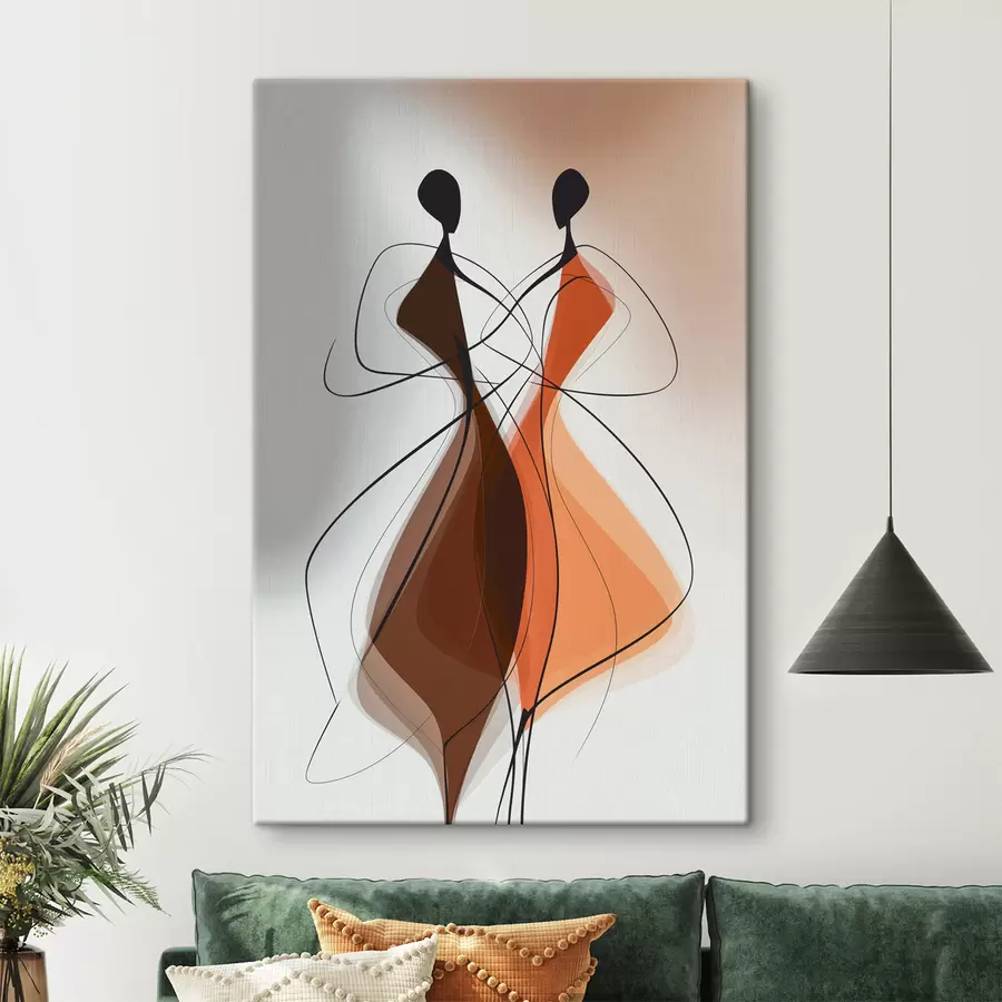  Schilderijen Een abstract stel s49129