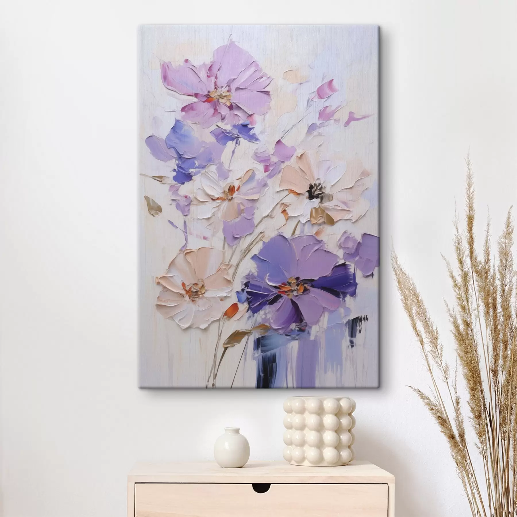  Schilderijen Felle bloemen, schilderijimitatie s49135