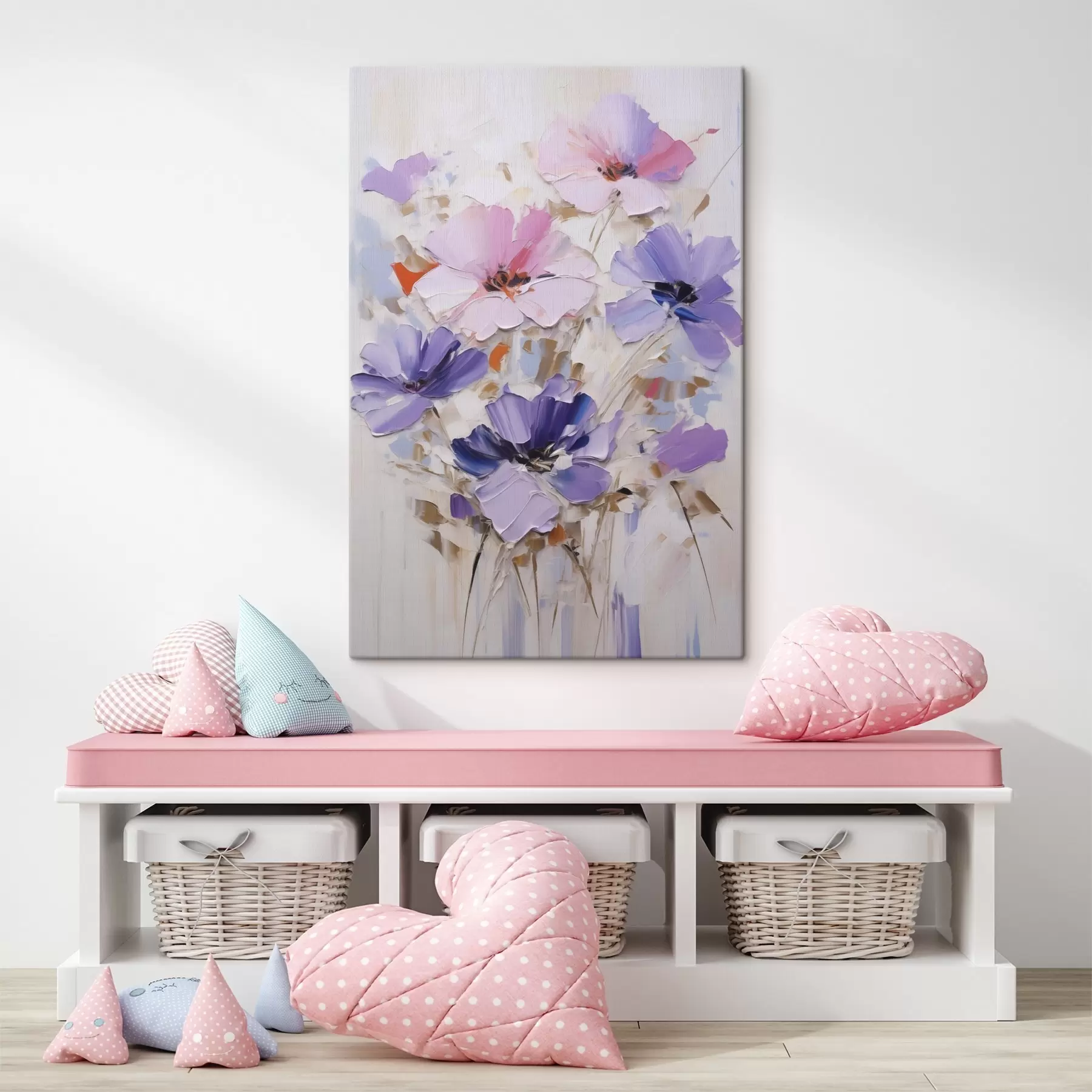  Schilderijen Bloemen, schilderij in imitatie s49136