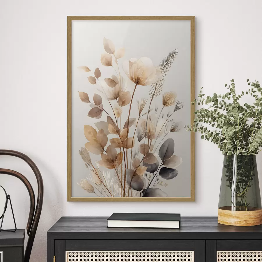 Fotobehang Gedroogde bloemen f49233