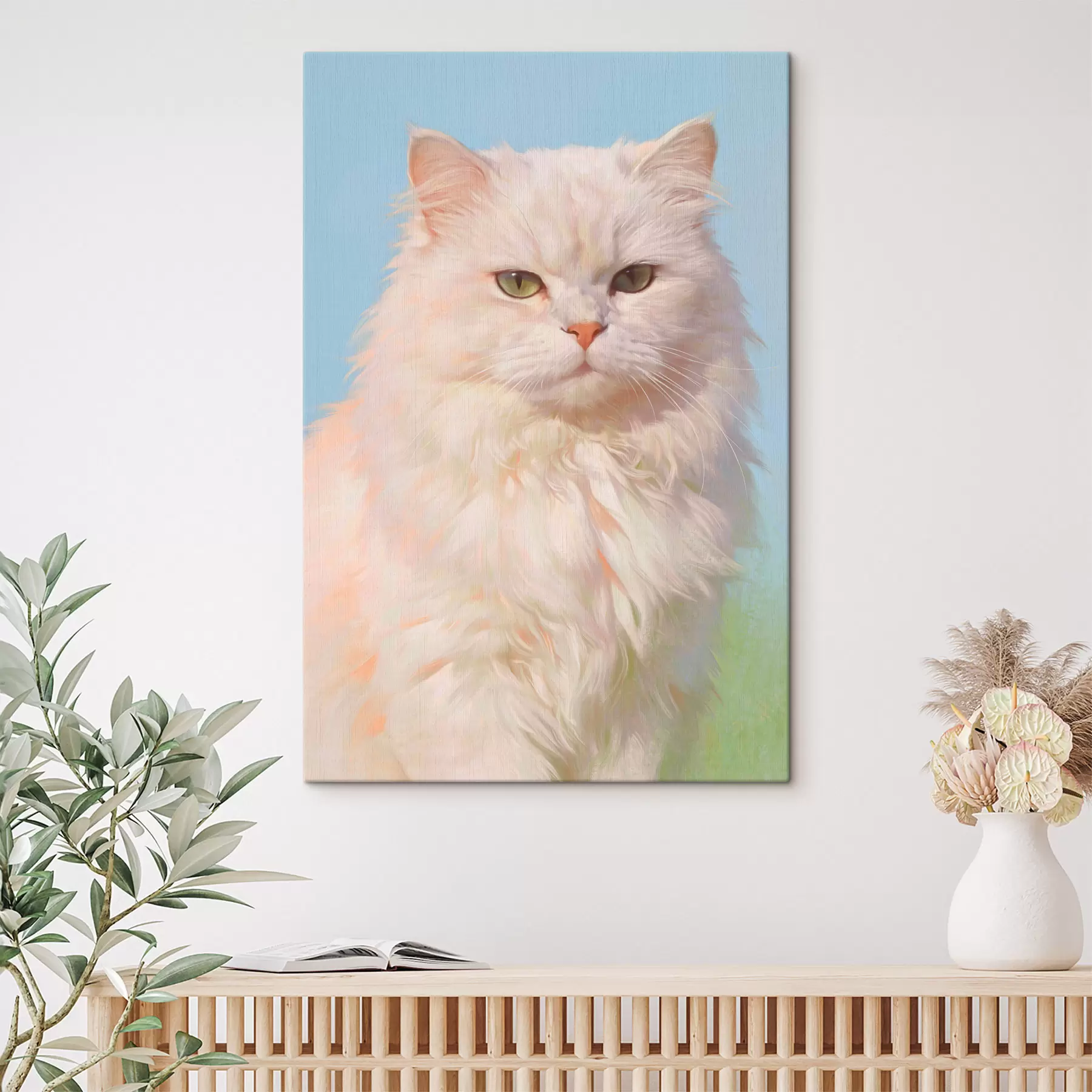  Schilderijen Een portret van een kat s49351