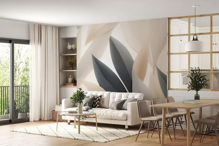 Fotobehang Puntige bladeren w05203