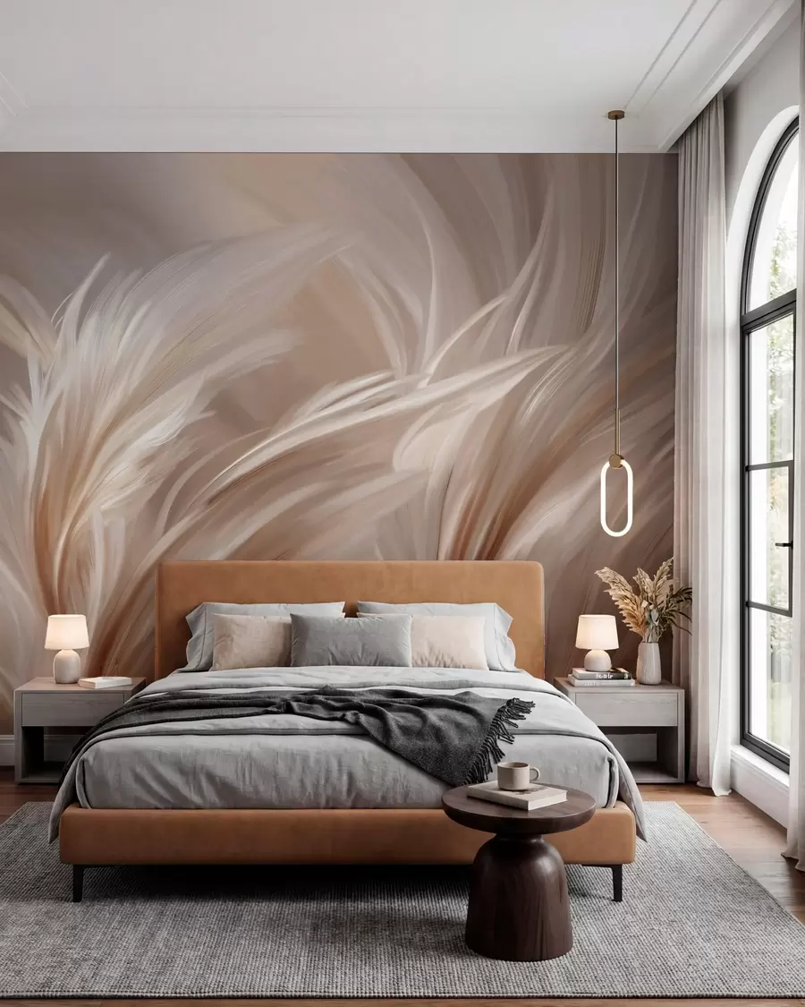 Fotobehang Veren in warm licht w05658
