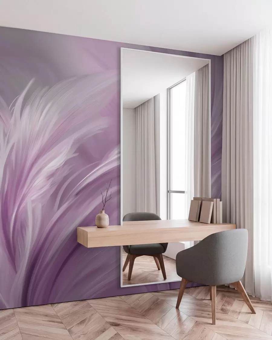 Fotobehang Elegante veren in paarse tinten w05658v2