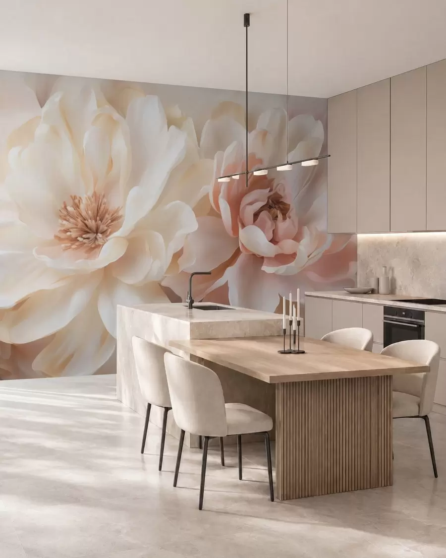 Fotobehang Grote bloemen w05633
