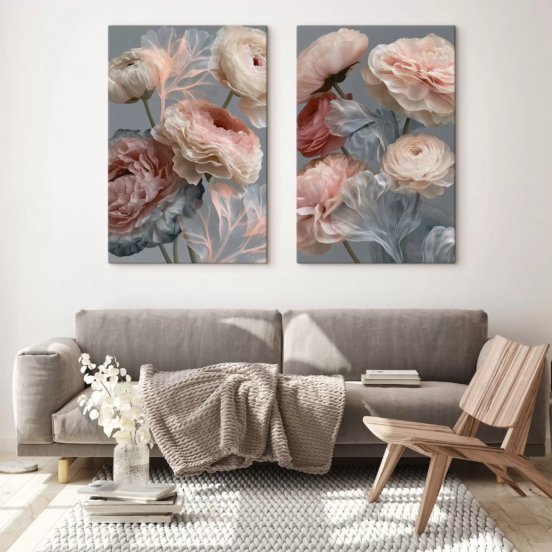  Schilderijen Een boeket abstracte bloemen m30527