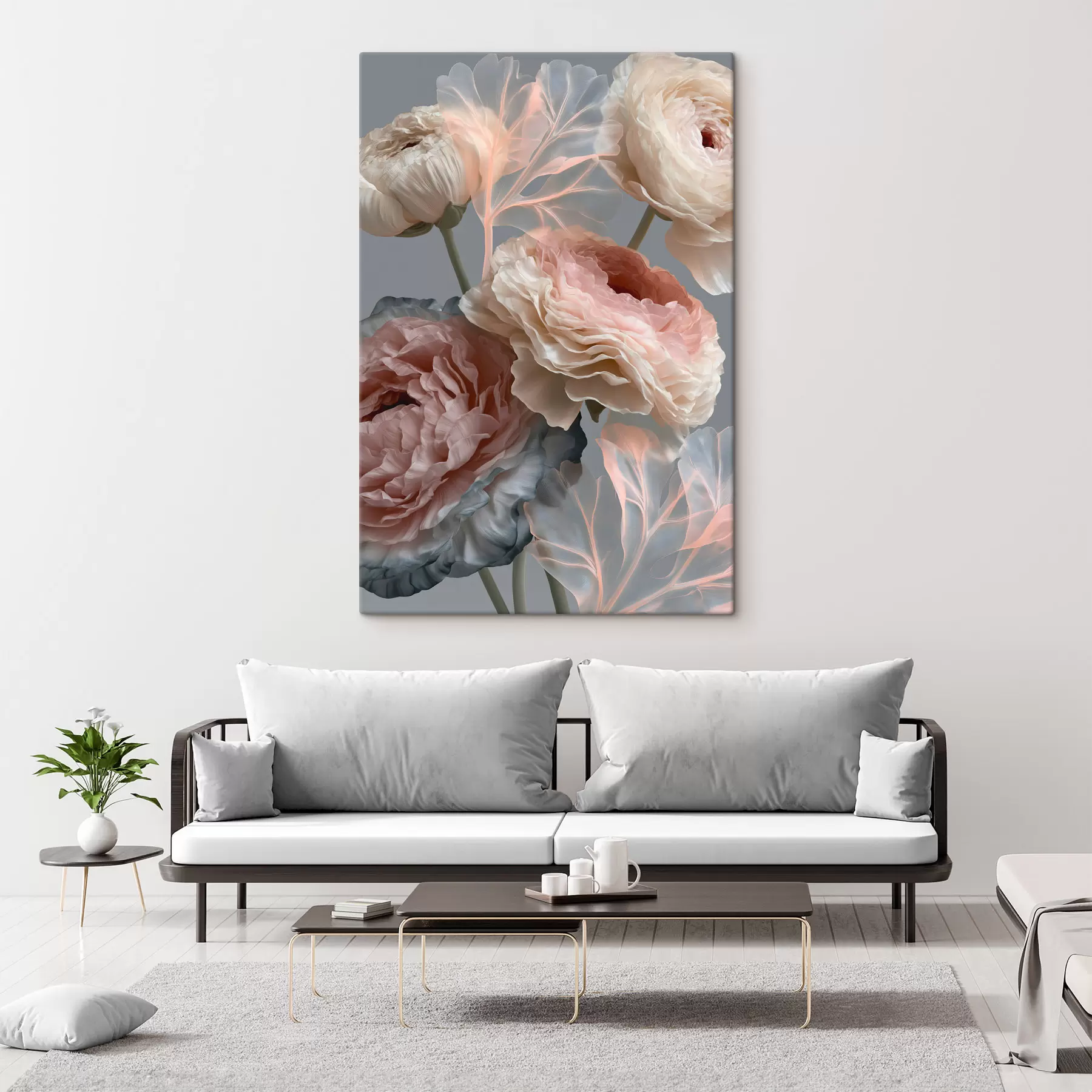  Schilderijen Een boeket abstracte bloemen s49368