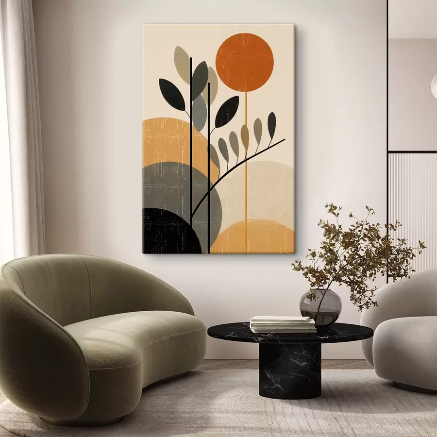  Schilderijen Geometrische bladeren s49439