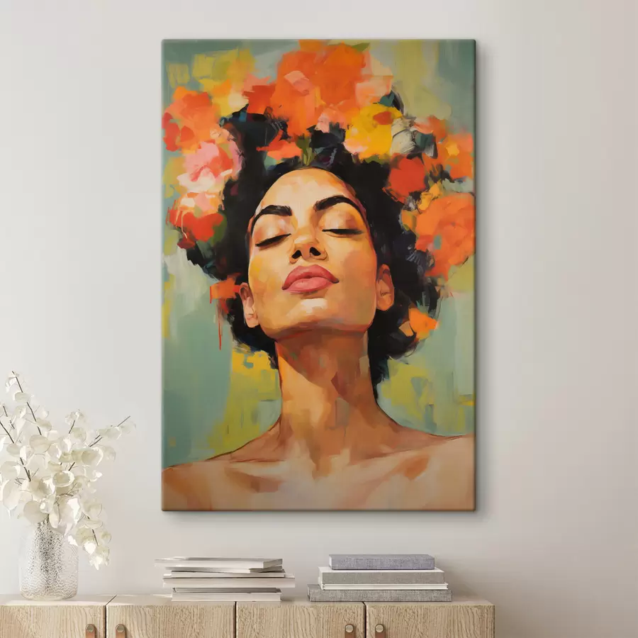  Schilderijen Vrouw met bloemen s49443