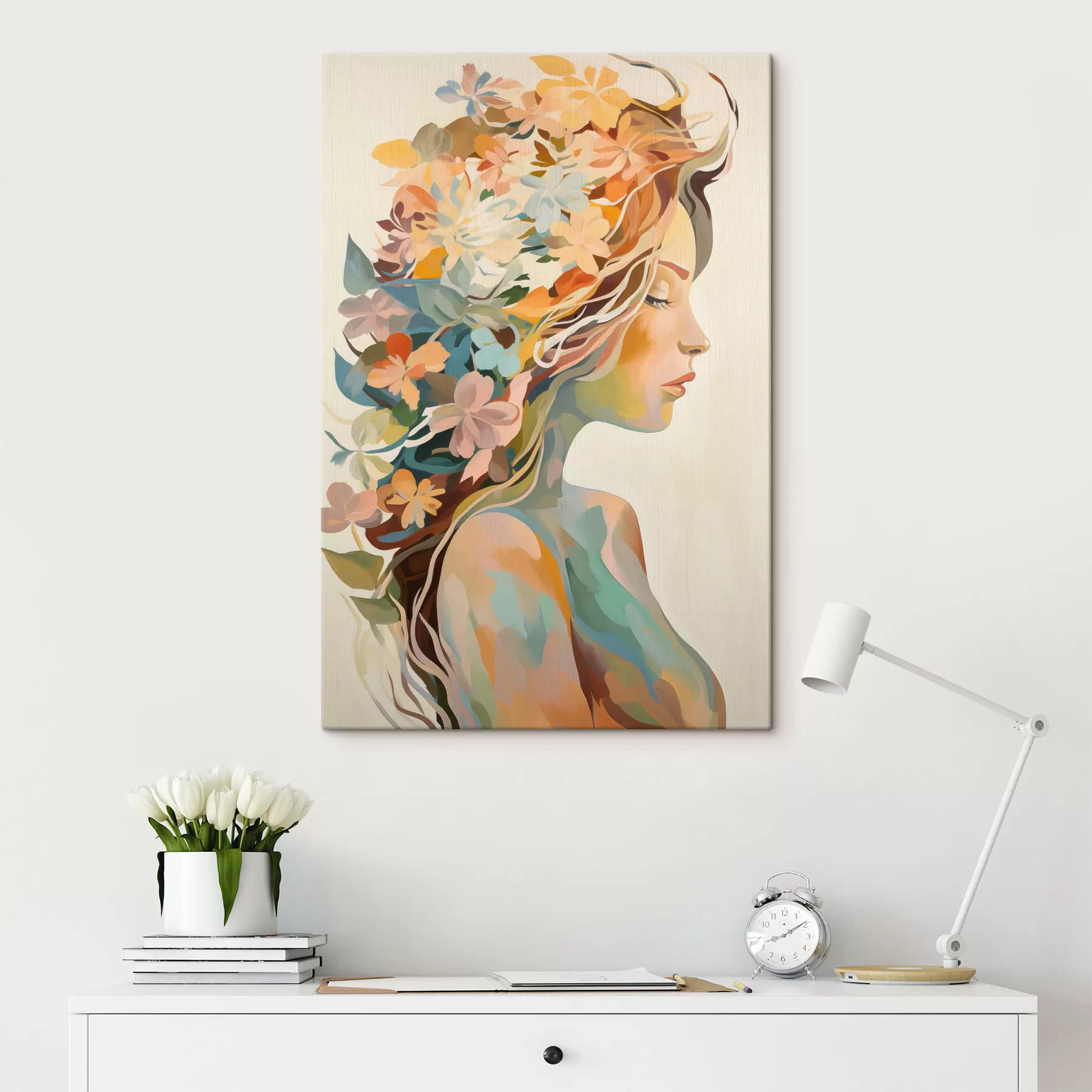 Schilderijen Vrouw met bloemen s49451