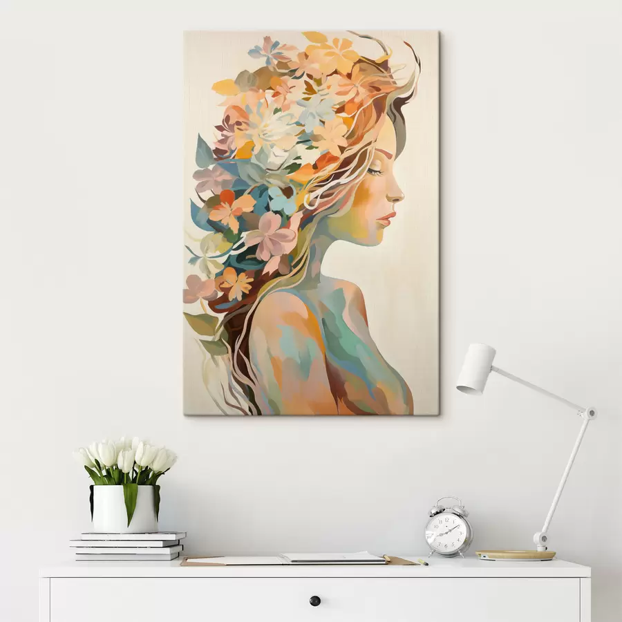  Schilderijen Vrouw met bloemen s49451