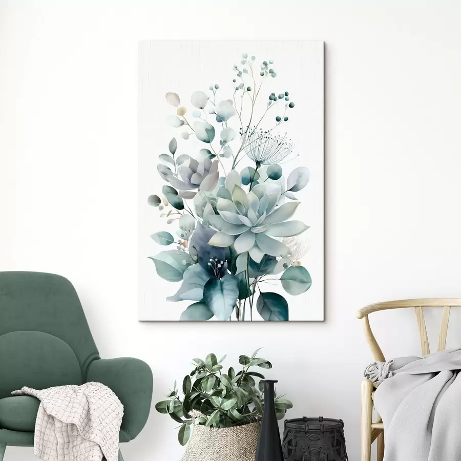  Schilderijen Vetplanten en andere planten, in aquarelstijl s49427