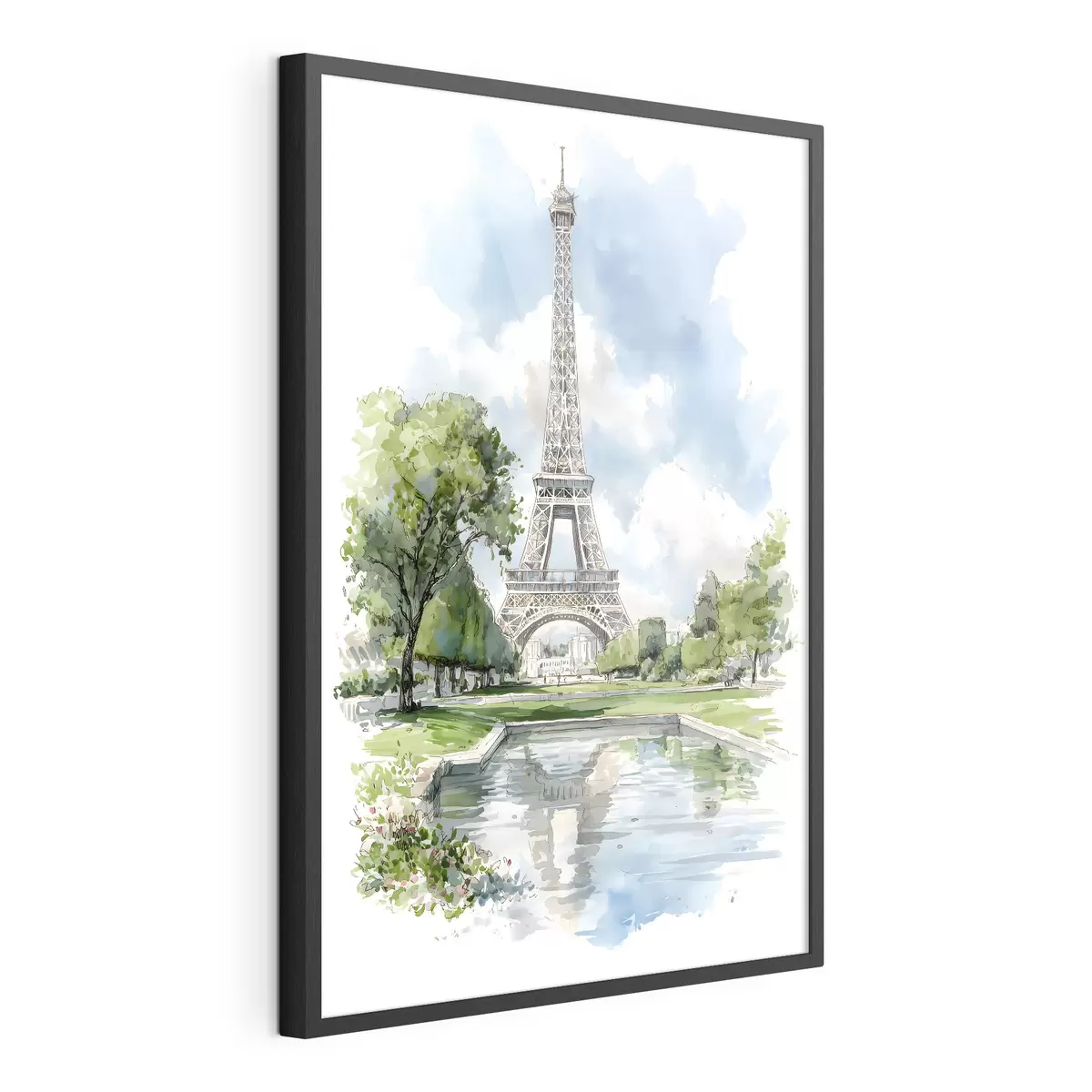 Poster De Eiffeltoren in aquarelstijl f49424