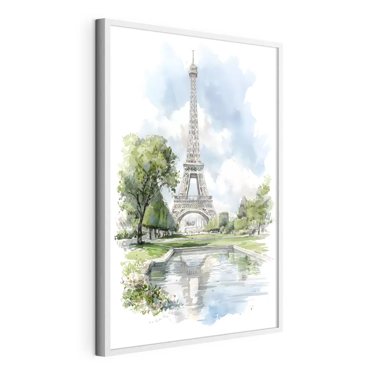 Poster De Eiffeltoren in aquarelstijl f49424