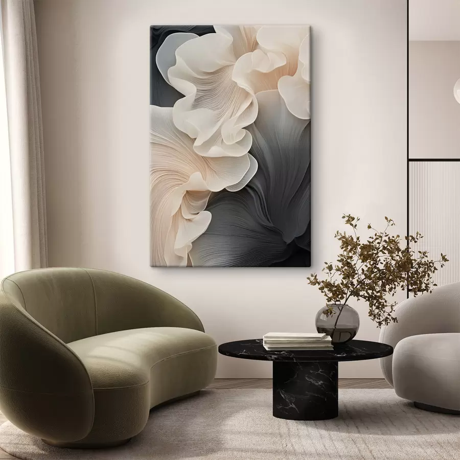  Schilderijen Abstracte, vloeiende organische vormen met delicate, doorschijnende texturen s49472