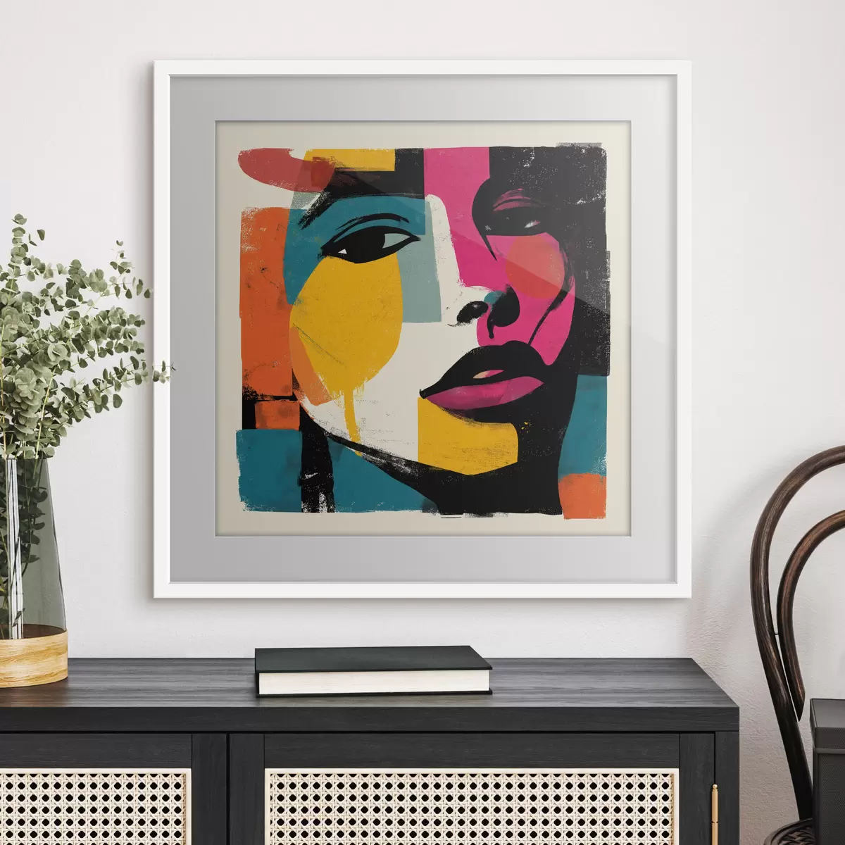 Poster Een abstract gezicht f49543
