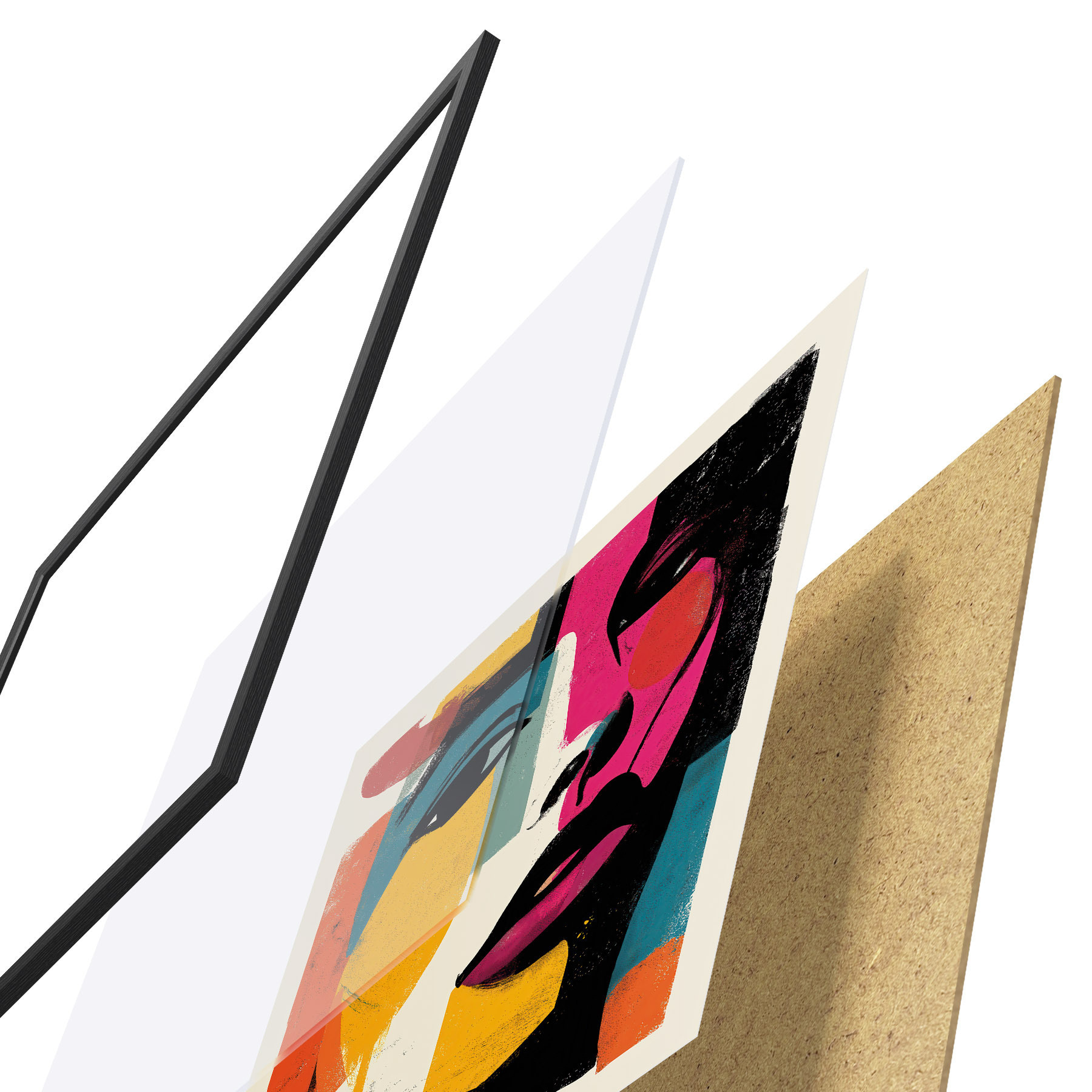 Poster Een abstract gezicht f49543