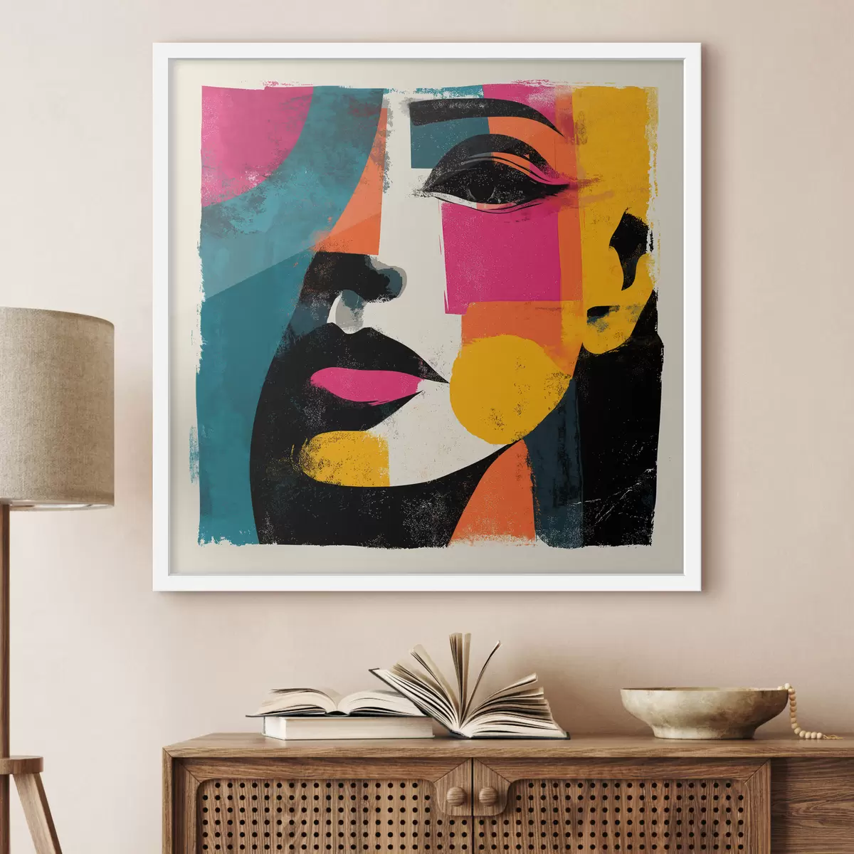 Poster Een abstract gezicht f49544