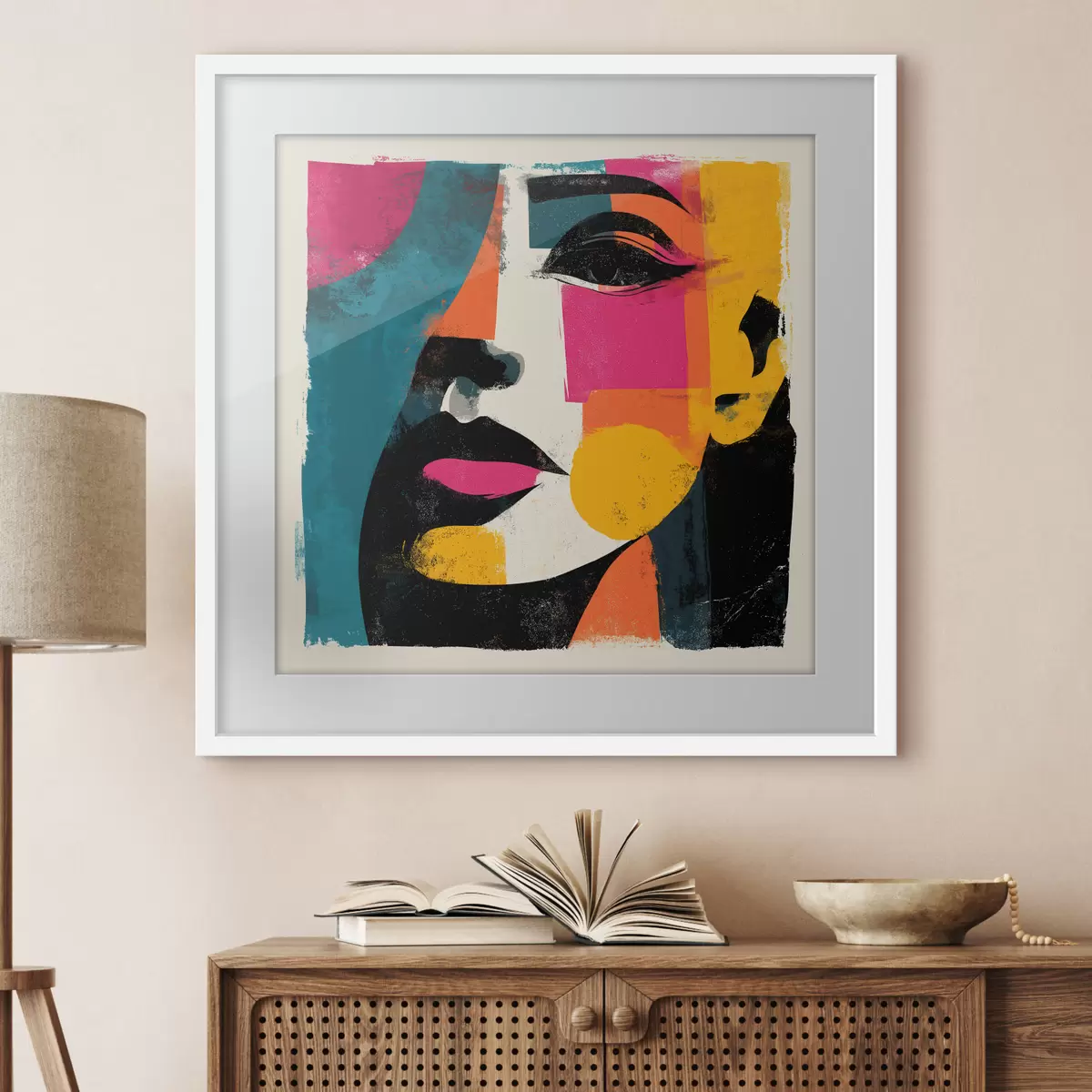 Poster Een abstract gezicht f49544
