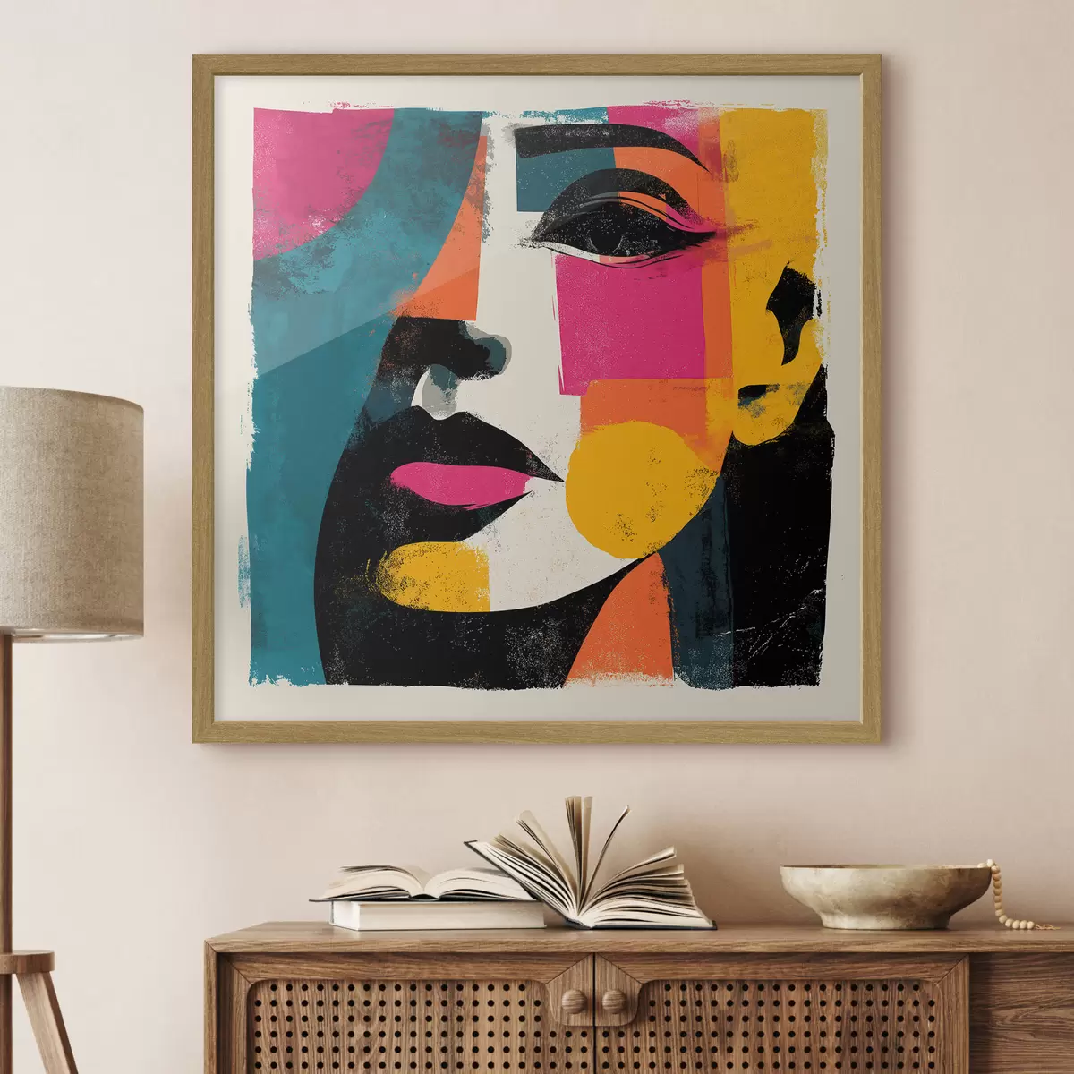 Poster Een abstract gezicht f49544