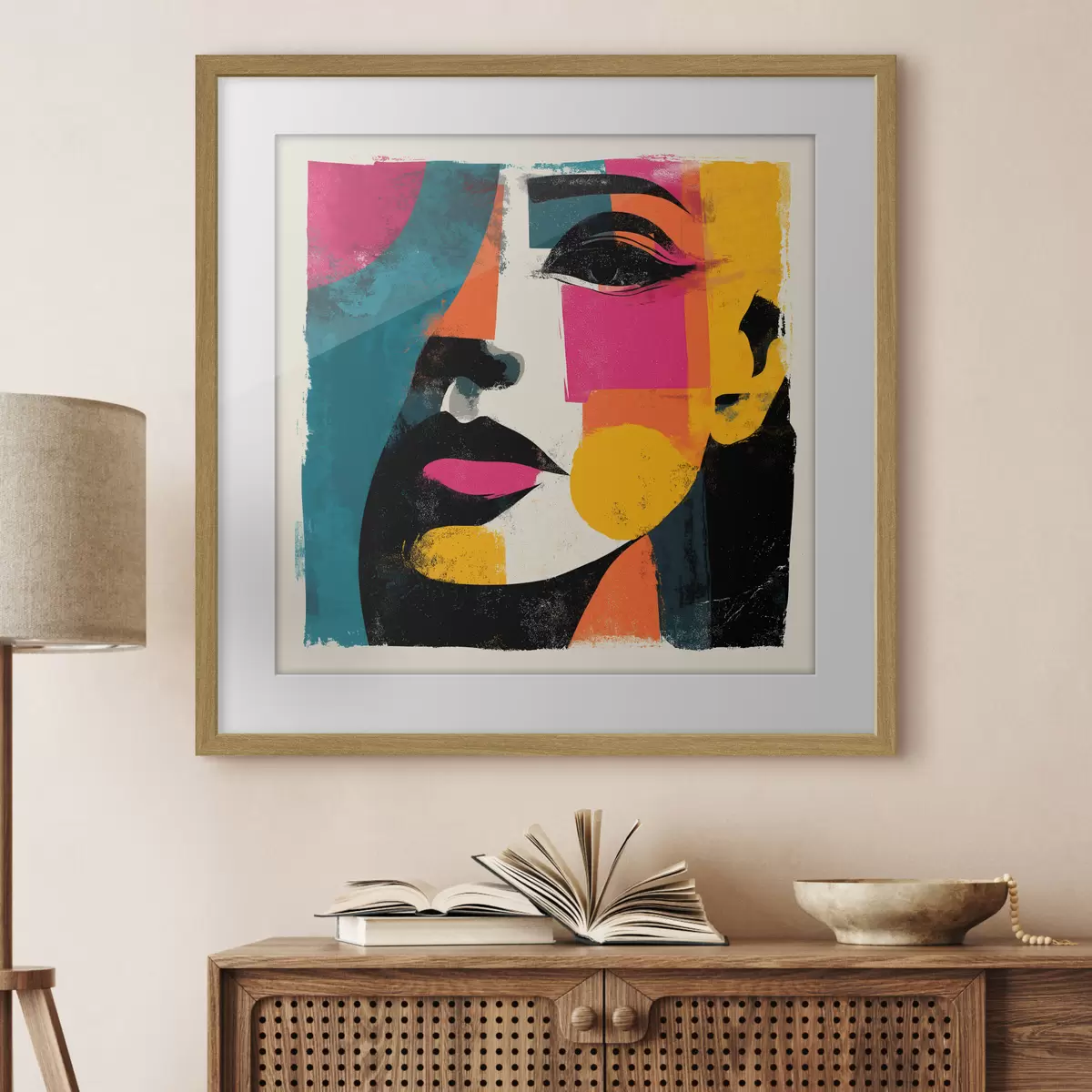 Poster Een abstract gezicht f49544