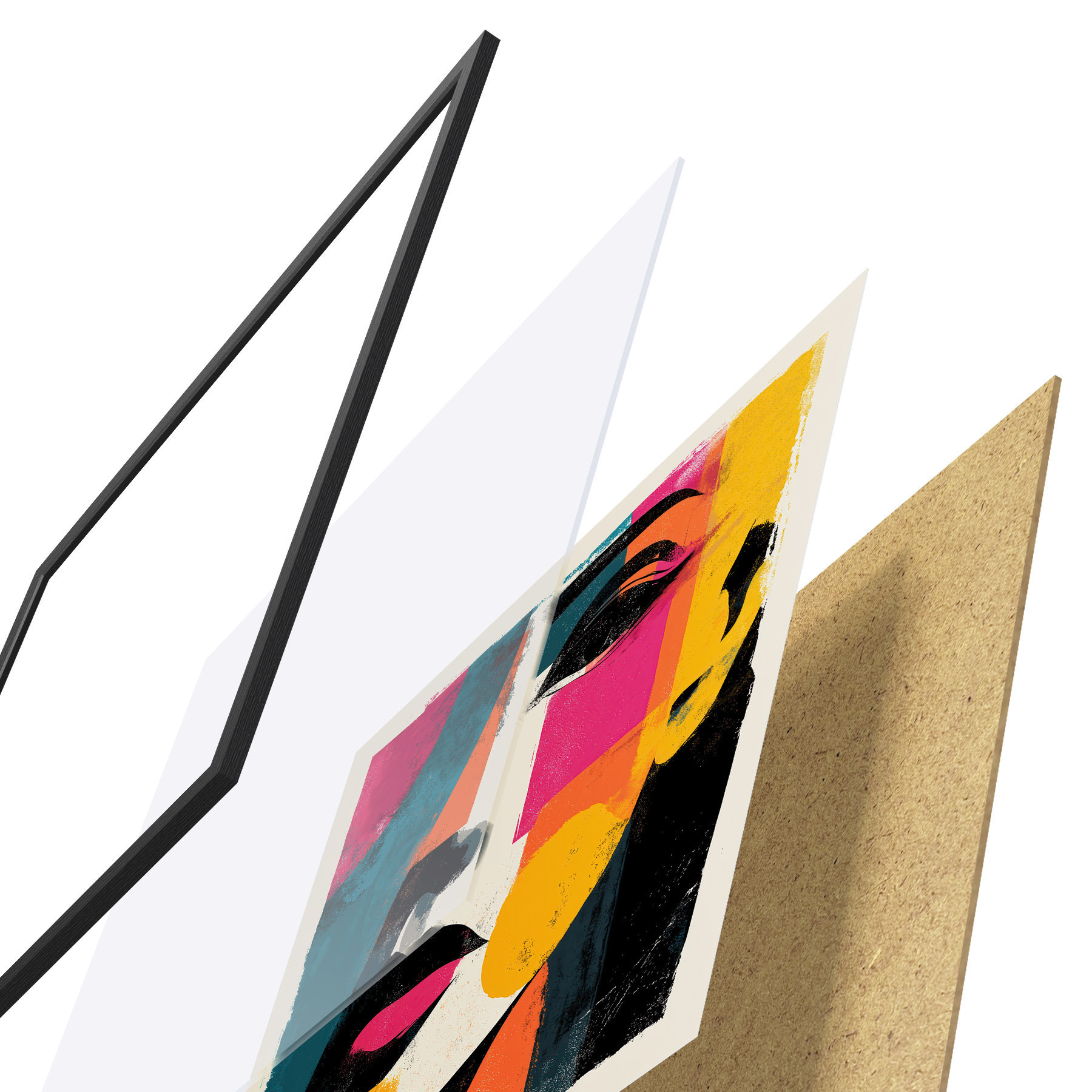 Poster Een abstract gezicht f49544