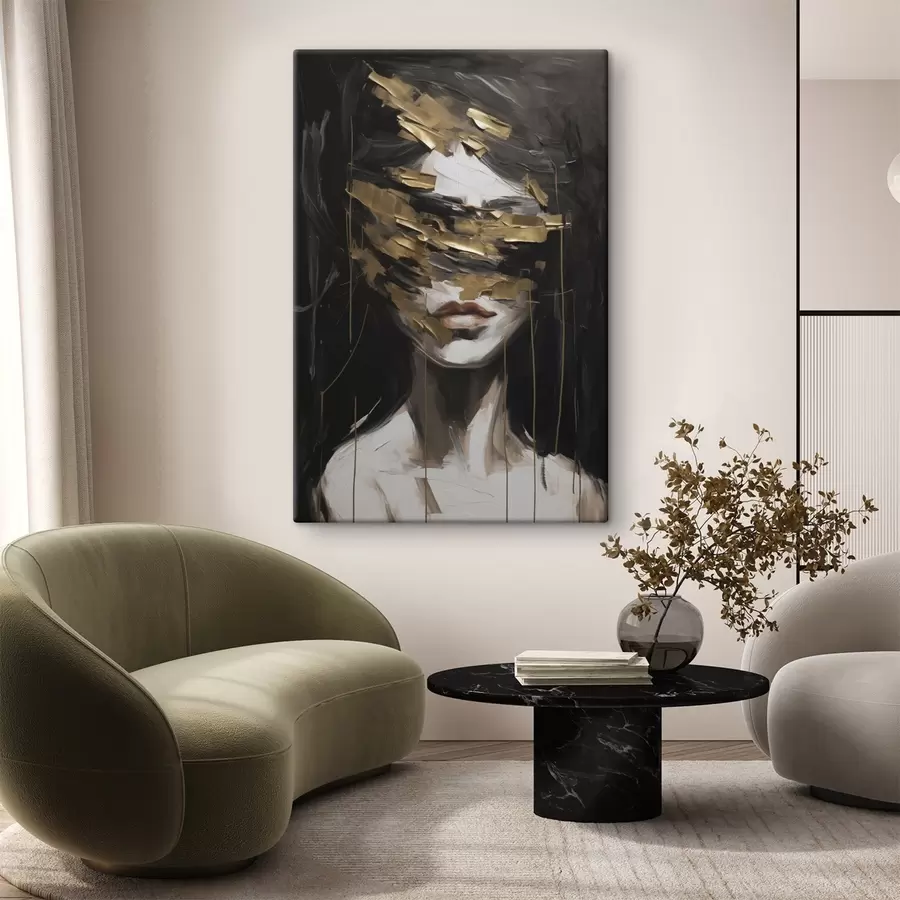  Schilderijen Abstract vrouwelijk portret, imitatie van een schilderij s49506