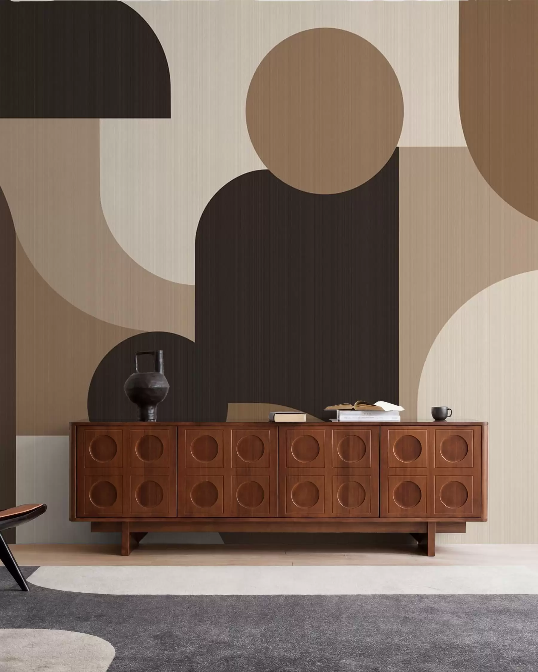 Fotobehang Geometrische bogen w05653