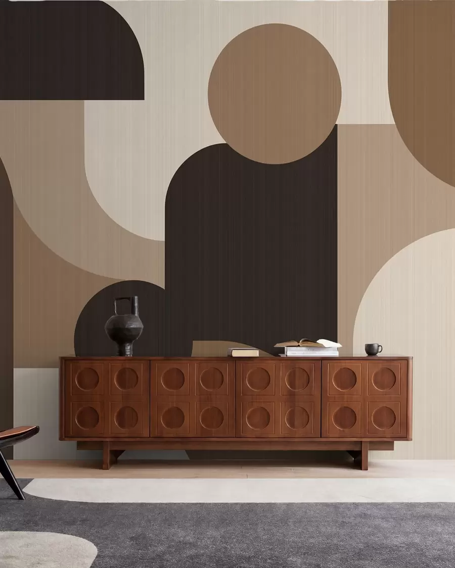 Fotobehang Geometrische bogen w05653
