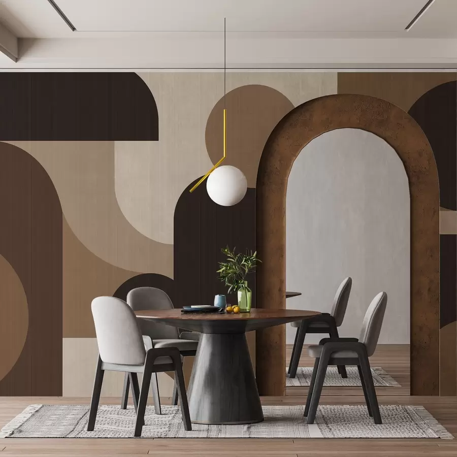 Fotobehang Geometrische bogen w05653