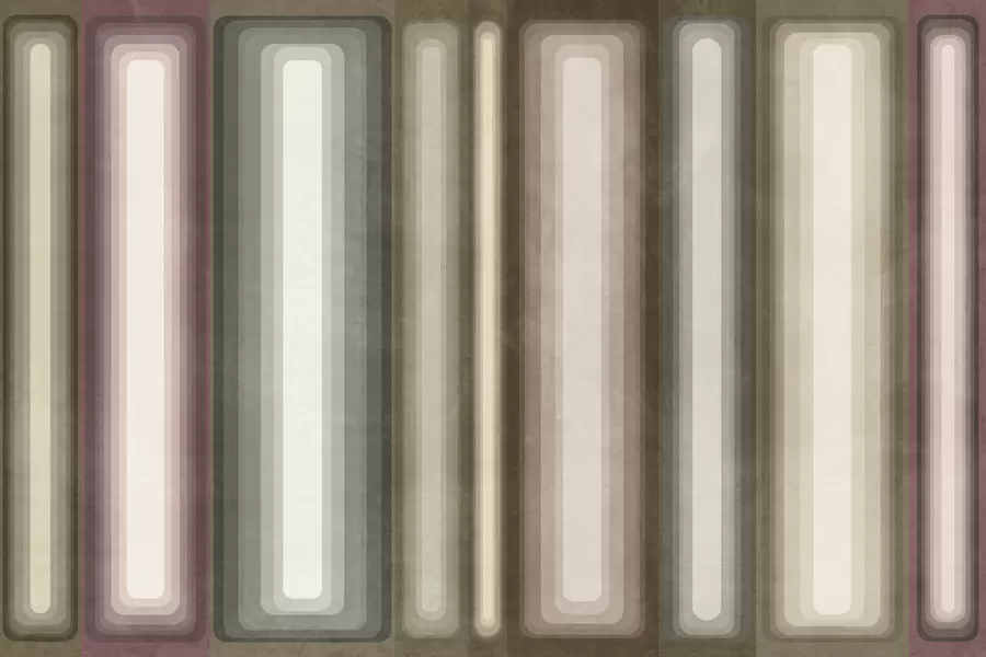 Fotobehang Getextureerde, abstracte, verticale, afgeronde rechthoeken in gedempte tinten bruin, beige en lichtroze w09905