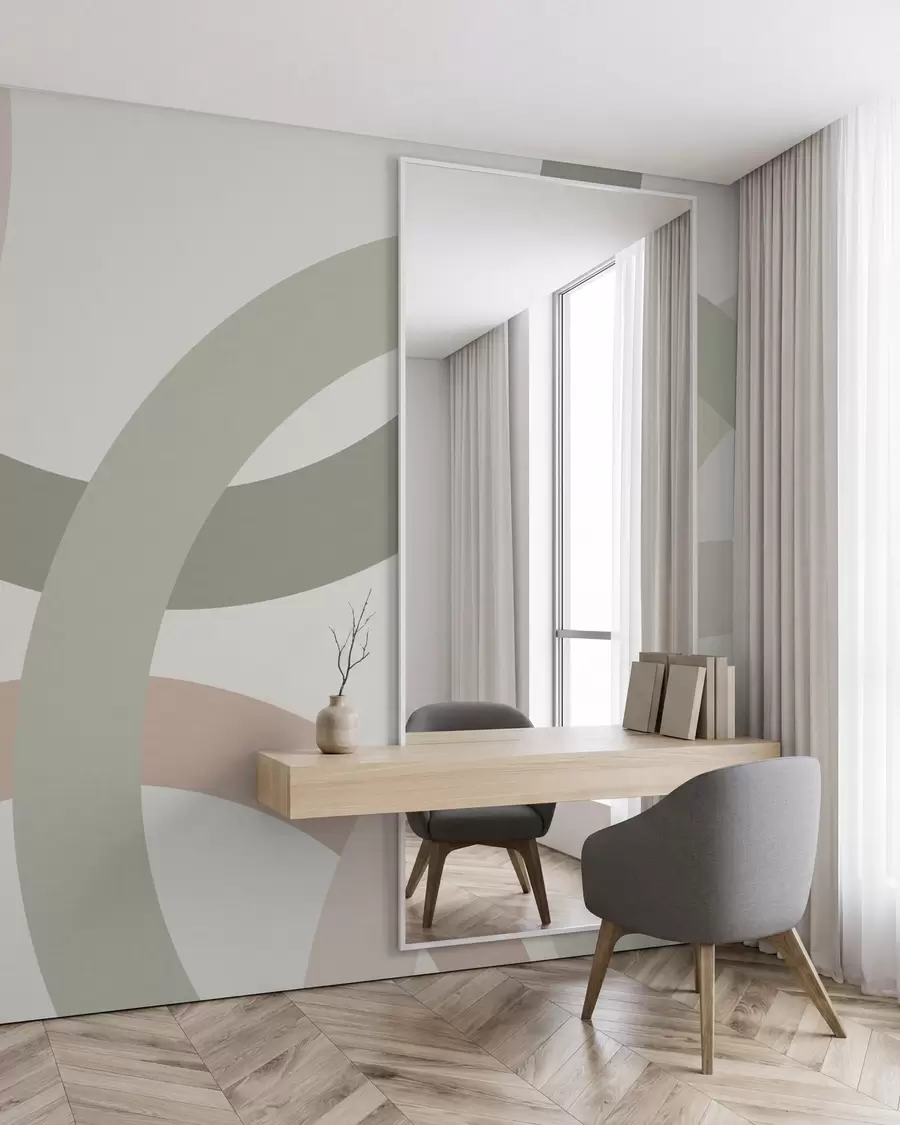 Fotobehang Abstractie met cirkels w05709