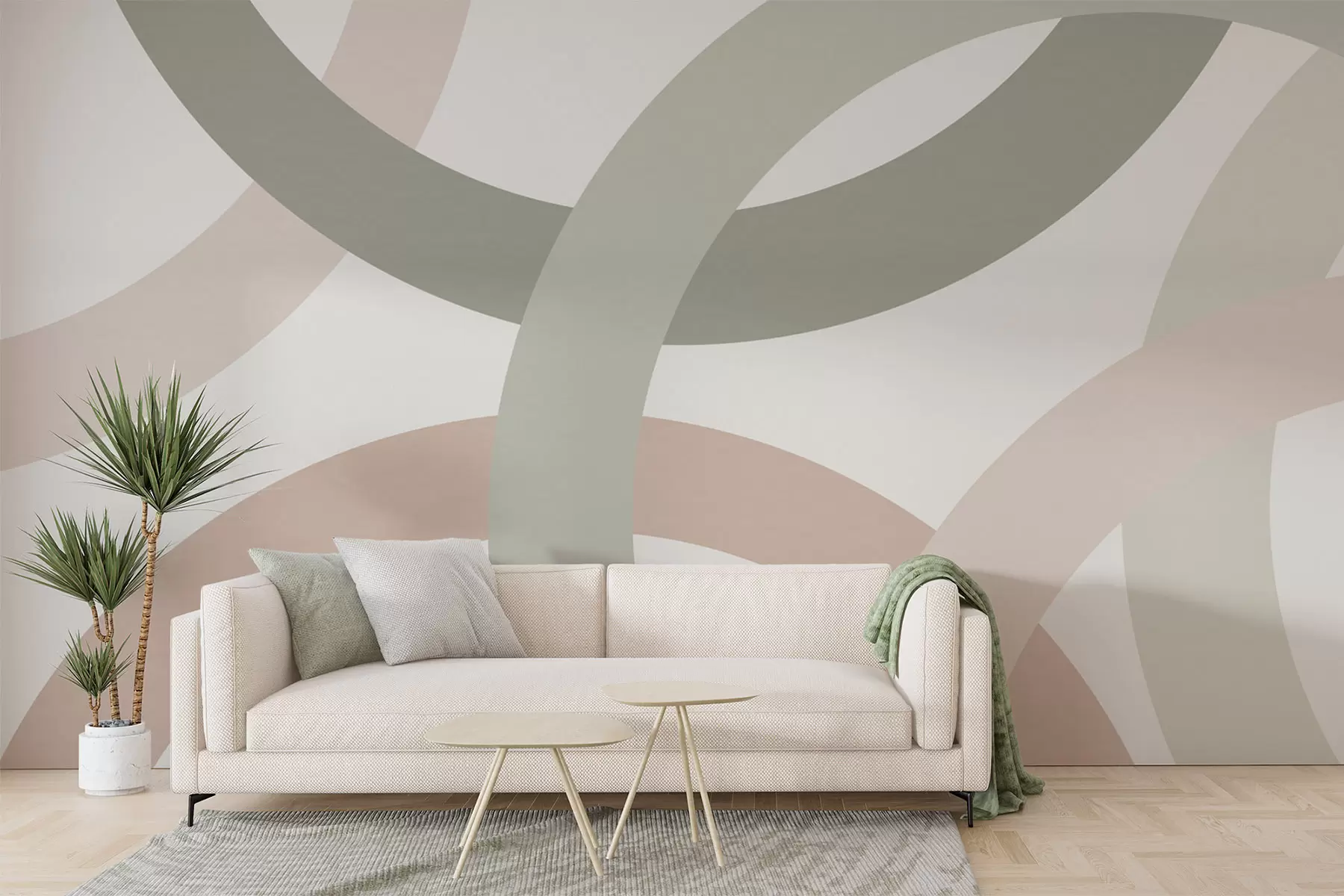 Fotobehang Abstractie met cirkels w05709
